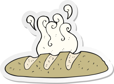 Bir insan tarafından çizilmiş bir somun ekmeğin çıkartması.