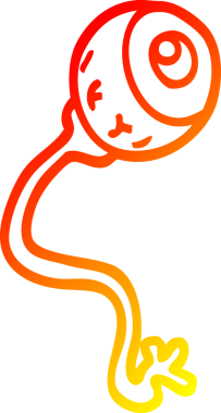 Bir insan tarafından çizilmiş iğrenç bir çizgi filmin sıcak çizgi çizimi