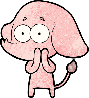 bir insan tarafından çizilmiş belirsiz bir fil.