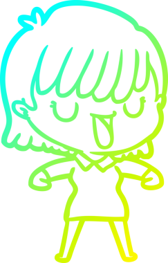 Bir insan tarafından çizilmiş bir karikatür kadın çizimi.