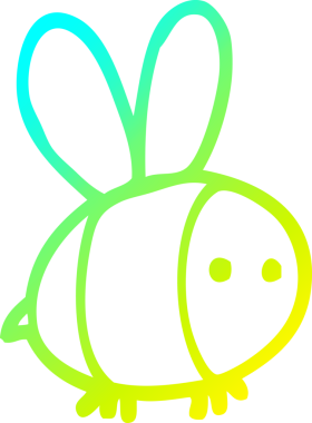 Bir insan tarafından çizilmiş karikatür arısı çizimi