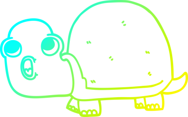 Bir insan tarafından çizilmiş soğuk gradyan karikatür çizimi.