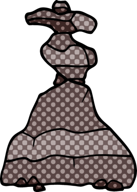 Bir insan tarafından çizilmiş karalama taşları.