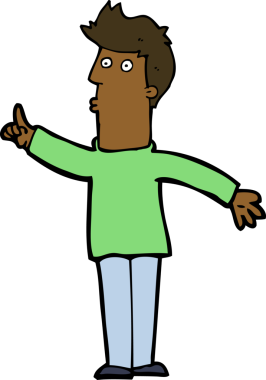 Karikatürist bir insan tarafından çizilen uyarıları tavsiye ediyor.