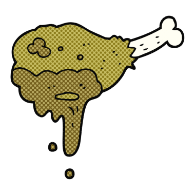 Bir insan tarafından çizilmiş karikatür eti.