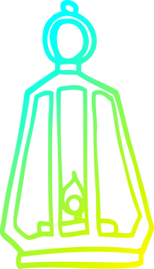 Bir insan tarafından çizilmiş çizgi film lambası çizimi.