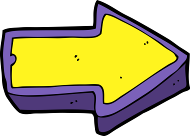 bir insan tarafından çizilmiş ok sembolü.