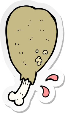 Bir insan tarafından çizilmiş tavuk budu.