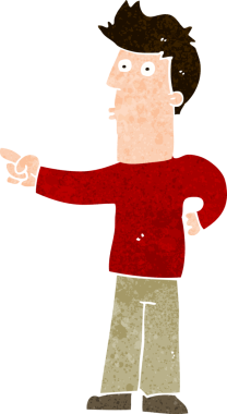 Çizgi film meraklısı bir adam bir insan tarafından çizilmiş