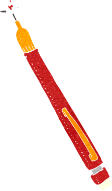 bir insan tarafından çizilmiş karikatür kalem