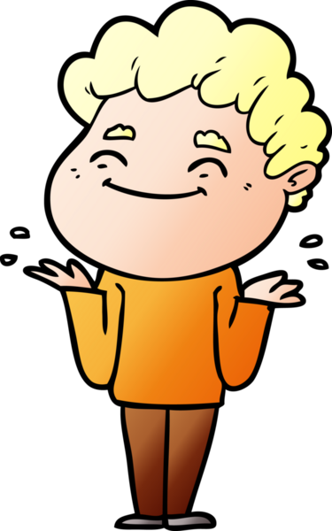 Bir insan tarafından çizilmiş çizgi film dostu bir adam.