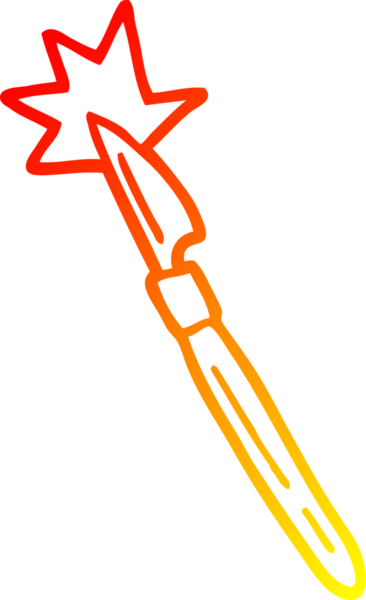 Bir insan tarafından çizilmiş bir neşterin sıcak çizgi çizimi