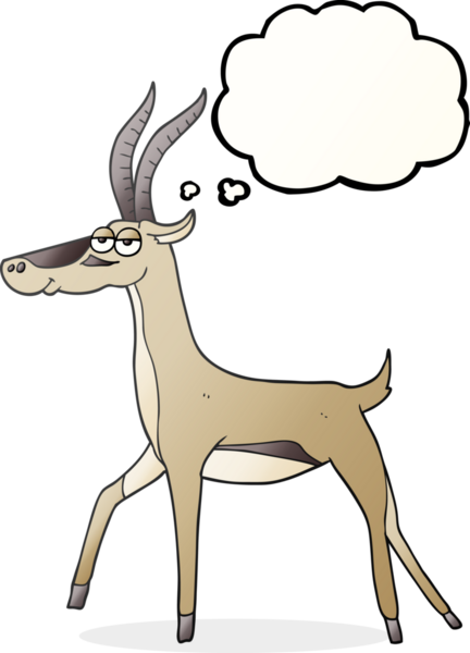 Bir insan tarafından çizilmiş serbest çizim baloncuk ceylanı.