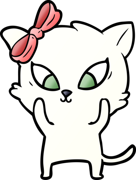 Bir insan tarafından çizilmiş çizgi film kedisi.