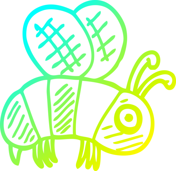 Bir insan tarafından çizilmiş soğuk gradyan çizgi.