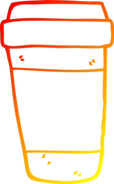 Bir insan tarafından çizilmiş bir kahve fincanının sıcak çizgi çizimi