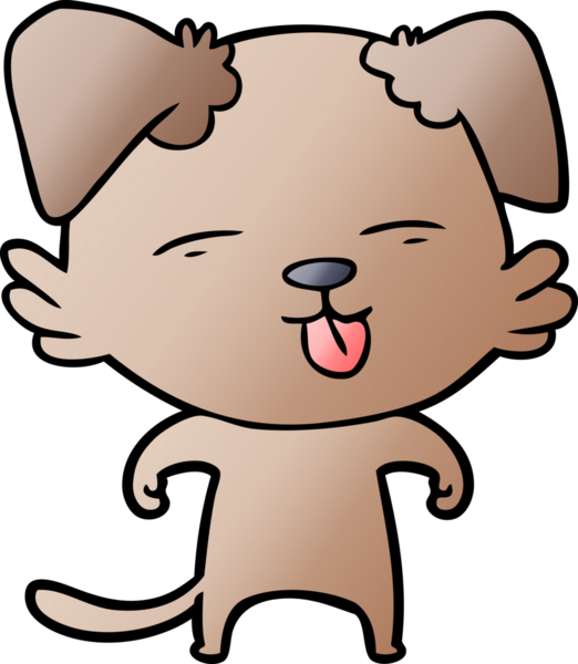 Bir insan tarafından çizilmiş bir çizgi film köpeği.