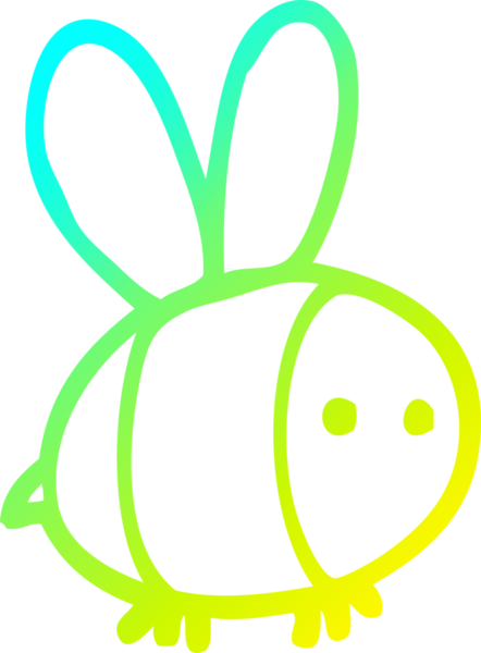 Bir insan tarafından çizilmiş karikatür arısı çizimi