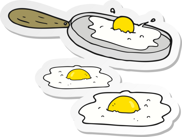 Bir insan tarafından çizilmiş karikatür yumurta etiketi.