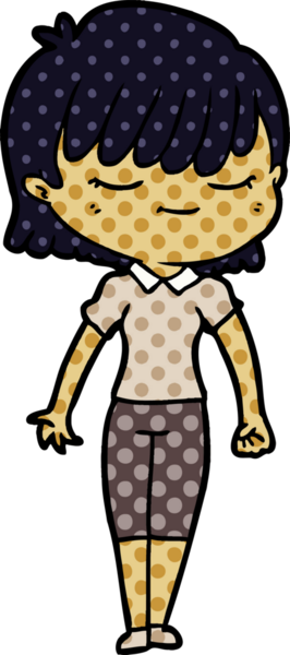 Bir insan tarafından çizilmiş karikatür kadın.