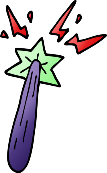 Bir insan tarafından çizilmiş sihirli değnek.