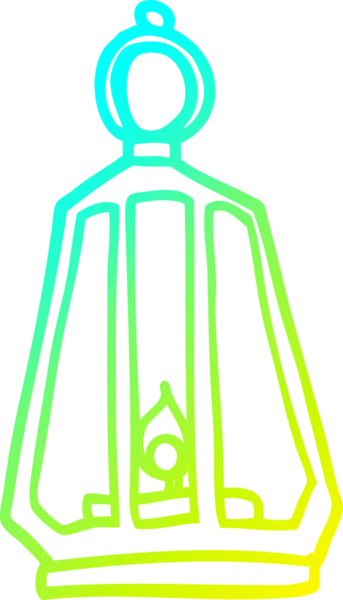 Bir insan tarafından çizilmiş çizgi film lambası çizimi.