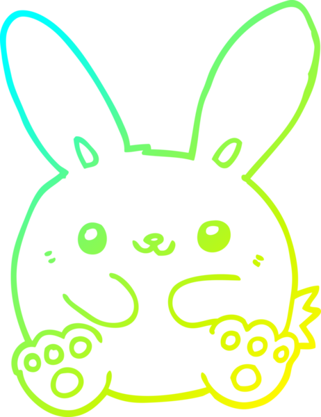 Bir insan tarafından çizilmiş bir çizgi film tavşanı çizimi