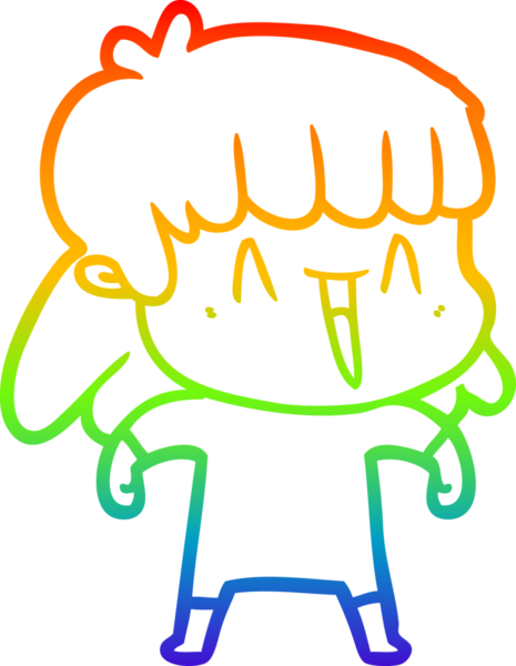 gökkuşağı gradyan çizimi bir insan tarafından çizilmiş bir karikatür kadın