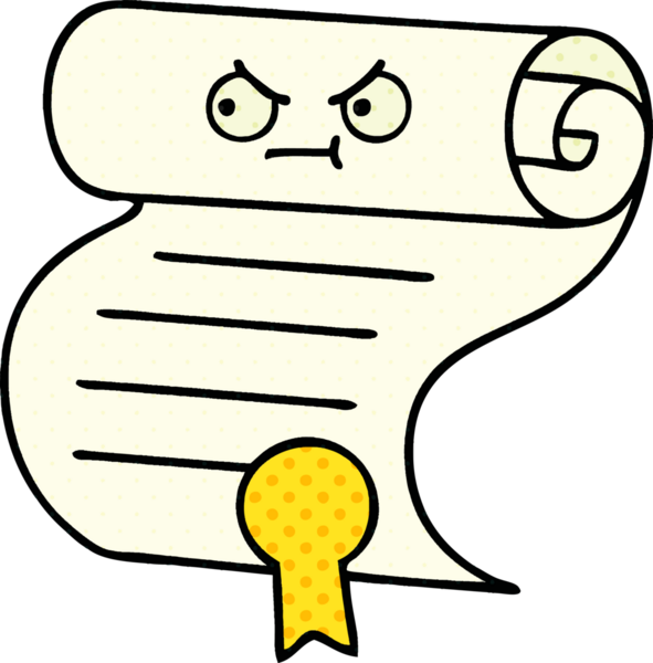 bir insan tarafından çizilmiş bir sözleşmenin çizgi roman tarzı