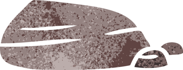 Bir insan tarafından çizilmiş taş ve çakıl taşlarından oluşan eski bir karikatür.