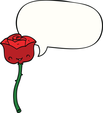 Bir insan tarafından çizilmiş konuşma baloncuğu olan çizgi film gülleri