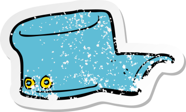 Bir insan tarafından çizilmiş eski moda üniforma şapkası.