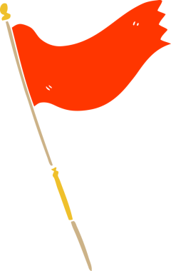 Bir insan tarafından çizilmiş karalama bayrağı.