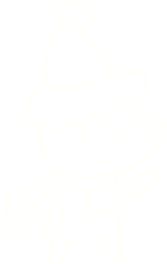 Bir insan tarafından çizilmiş Noel Ayısı Tebeşiri