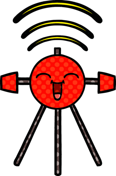 Bir insan tarafından çizilmiş bir uydunun çizgi roman tarzı