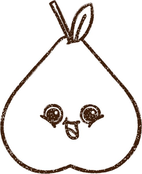 Bir insan tarafından çizilen meyve kömürü.