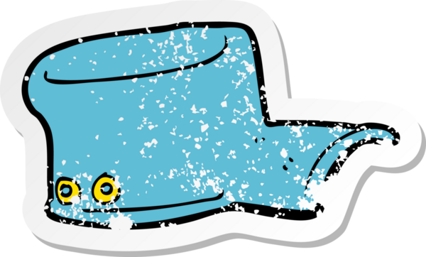 Bir insan tarafından çizilmiş eski moda üniforma şapkası.