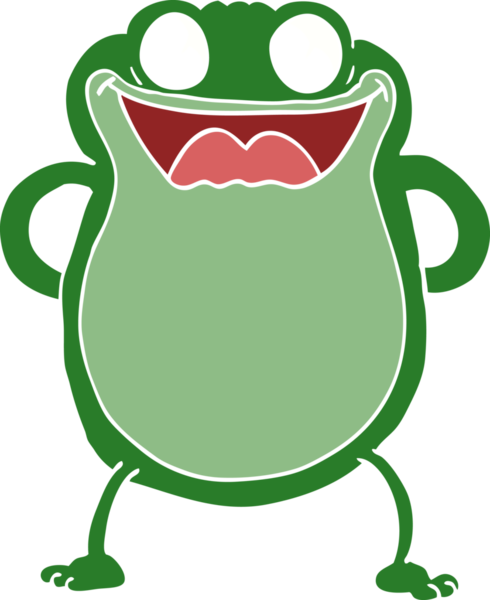 Bir insan tarafından çizilmiş karalama kurbağası.