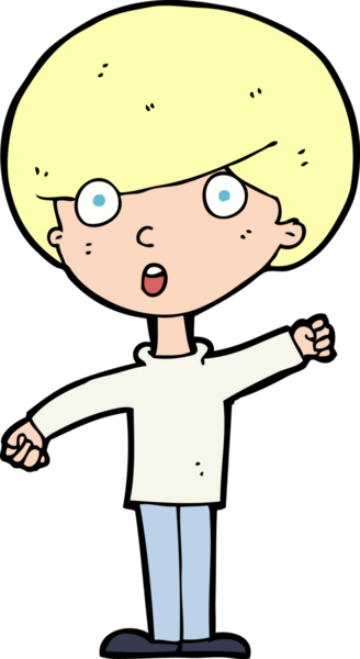 Bir insan tarafından çizilmiş, şok olmuş bir çocuk.