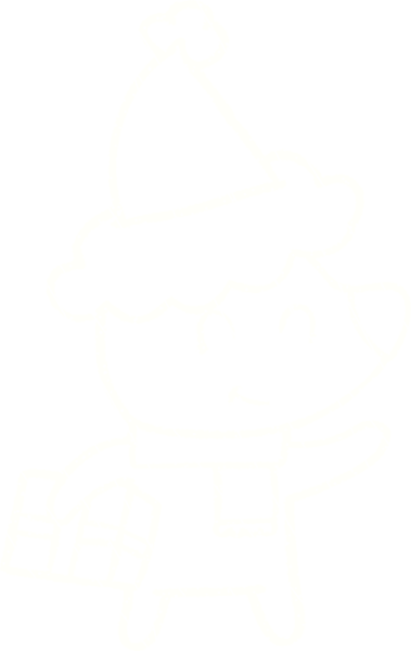 Bir insan tarafından çizilmiş Noel Ayısı Tebeşiri