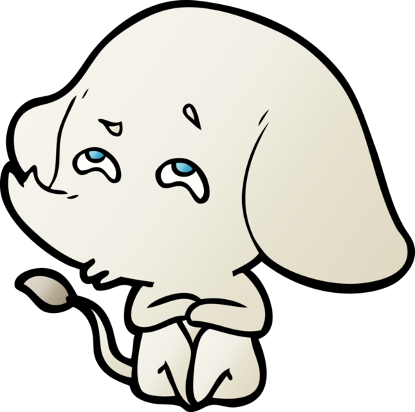 Bir insan tarafından çizilmiş karikatür fili