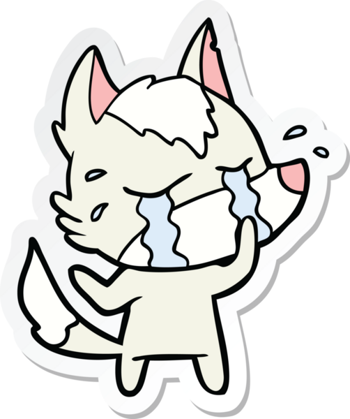 Bir insan tarafından çizilmiş bir karikatür çıkartması.