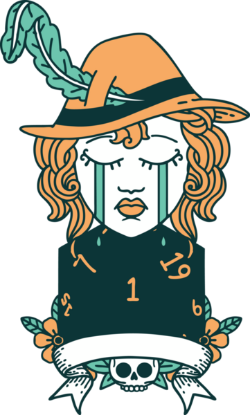 Retro Dövme Tarzı İnsan Ozan Karakteri Yüzü Bir İnsan Tarafından Çizildi