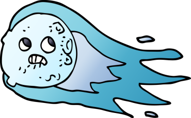 karikatür endişeli kuyruklu yıldız bir insan tarafından çizildi