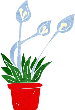 bir insan tarafından çizilmiş çizgi film orkidesi