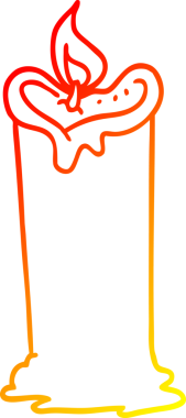 Bir insan tarafından çizilmiş karikatür mumu çizimi.