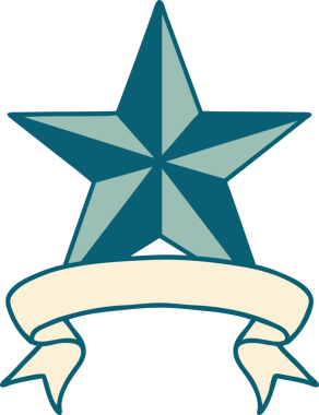 Bir insan tarafından çizilmiş geleneksel bir yıldız dövmesi