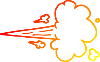 Bir insan tarafından çizilmiş bir hava fırtınasının sıcak çizgi çizimi