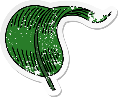 Bir insan tarafından çizilmiş garip bir el çizimi yaprağının sıkıntılı çıkartması.