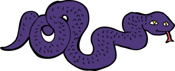 Bir insan tarafından çizilmiş çizgi film yılanı.